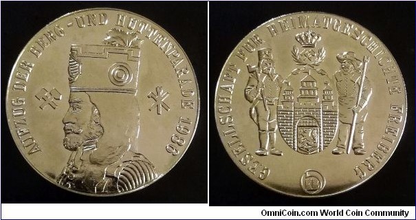 Token - Society of local history of Freiberg (West Germany) Diameter; 40mm.