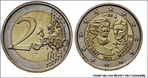 Belgium 2 Euro - 100th International Women's Day