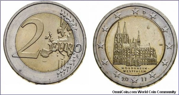 Germany 2 Euro - Nordrhein - Westfalen (G)