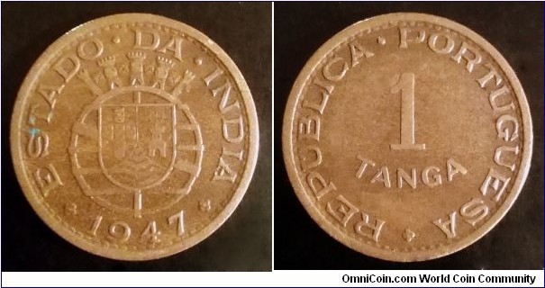 Portuguese India 1 tanga. 1947