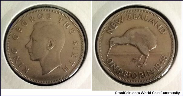 New Zealand 1 florin. 1948