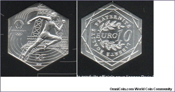 10 euro Marianne Running Olympic Games Paris