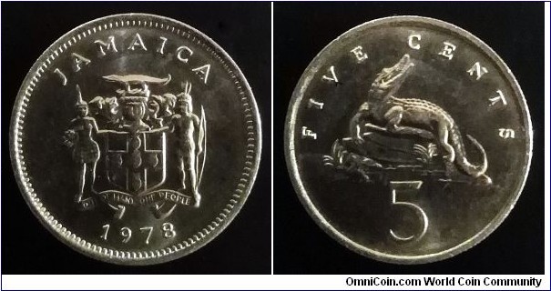 Jamaica 5 cents. 1978