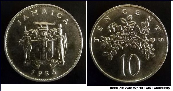 Jamaica 10 cents. 1986