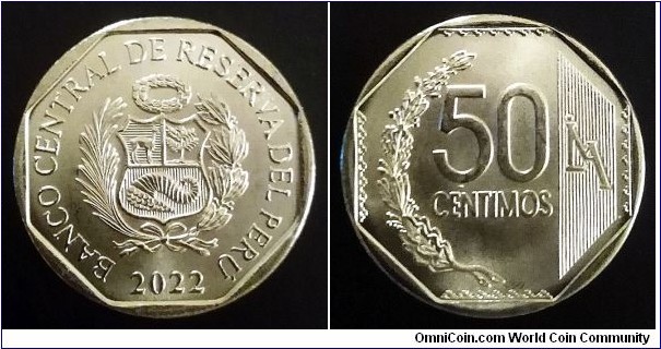 Peru 50 centimos. 2022