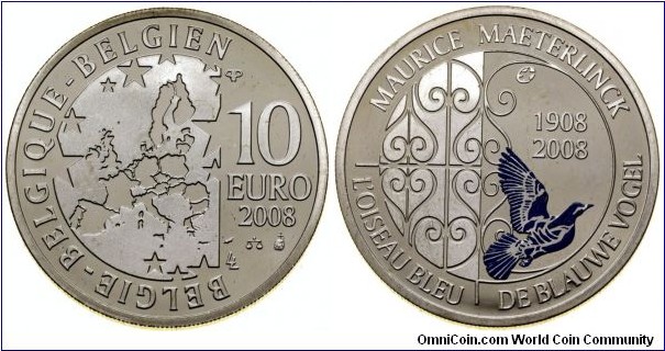 10 Euro - 100th Anniversary of Maurice Maeterlinck's 