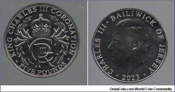 Jersey £5 Coronation of King Charles III