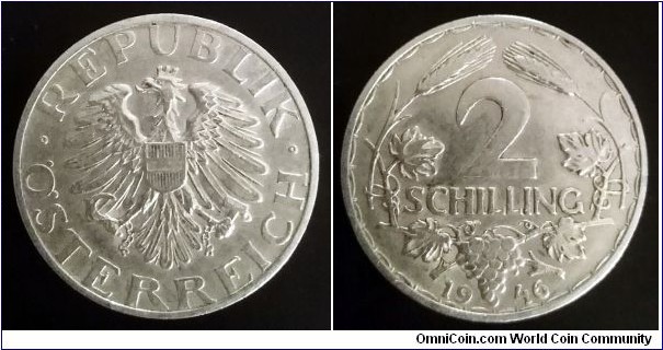 Austria 2 schilling. 1946