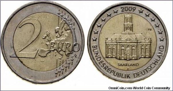 Germany 2 Euro - Saarland (F)
