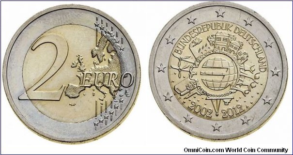 Germany 2 Euro - 10 Years of Euro (A)