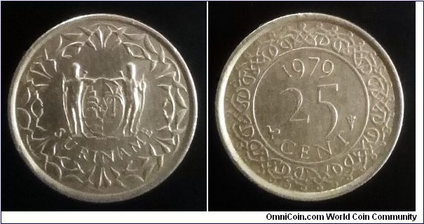 Suriname 25 cents. 1979