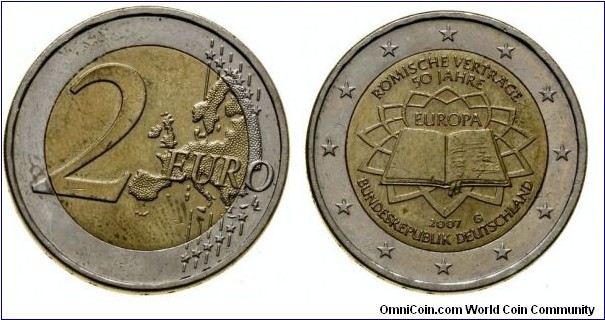 Germany 2 Euro - 50th Anniversary of the Treaty of Rome (G)