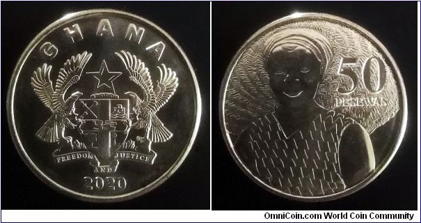 Ghana 50 pesewas. 2020
