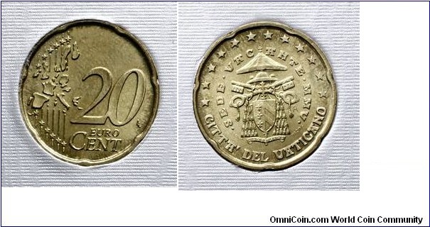 Vatican 20 Euro cents - Sede Vacante