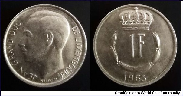 Luxembourg 1 franc. 1965