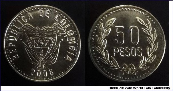 Colombia 50 pesos. 2008