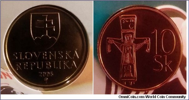 Slovakia 10 korun from 2006 mint set.