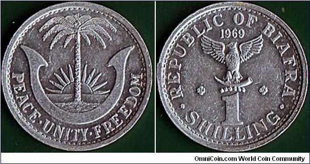 Biafra 1969 1 Shilling.