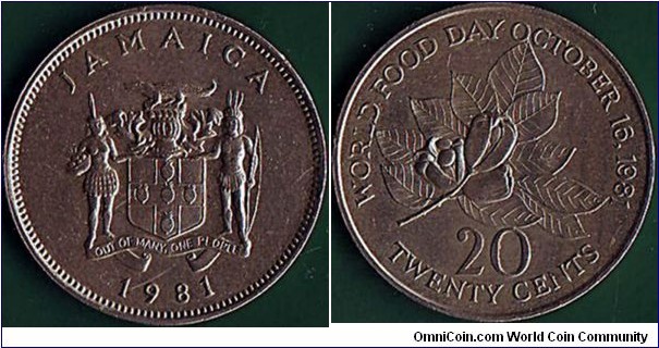 Jamaica 1981 20 Cents.

World Food Day.