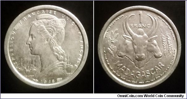 Madagascar 1 franc. 1948