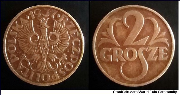 Poland 2 grosze. 1937 (II)
