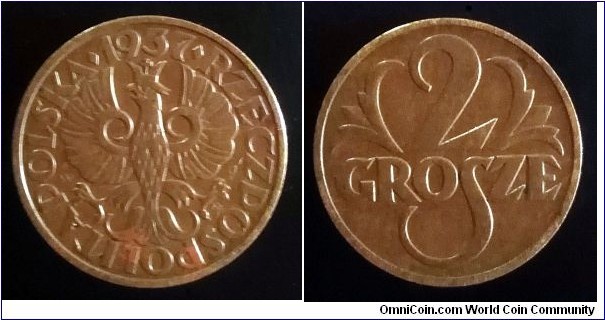 Poland 2 grosze. 1937 (III)