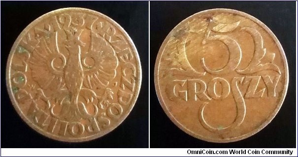 Poland 5 groszy. 1937 (V)
