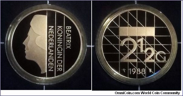 Netherlands 2 1/2 gulden. 1988, Proof. 