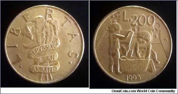 San Marino 200 lire. 1995 (IV)