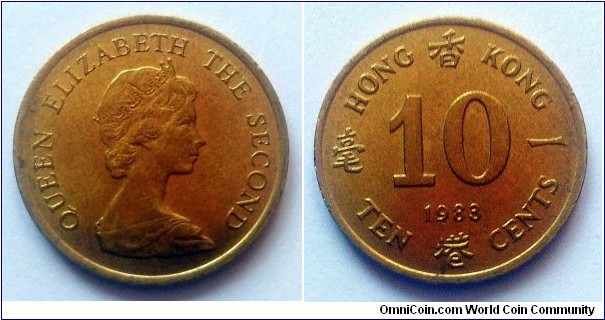 Hong Kong 10 cents. 1983 (II)