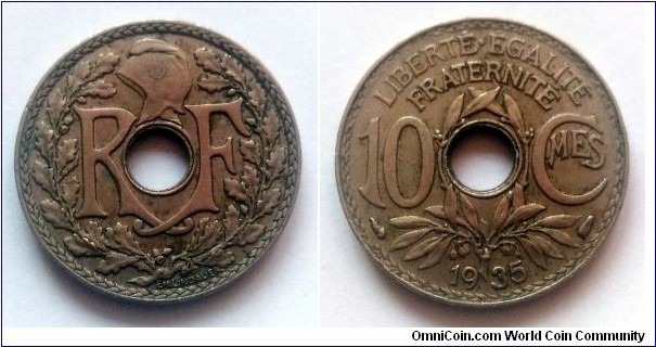 France 10 centimes. 1935