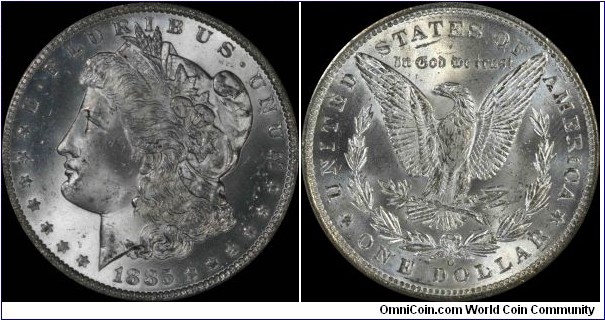 NGC MS64 1885-0 MORGAN SILVER DOLLAR