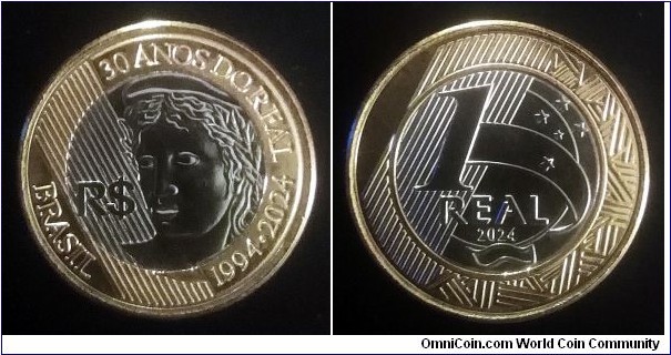 Brazil 1 real. 2024, 30 Years of the Real. 