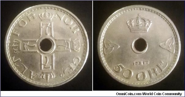 Norway 50 ore. 1949