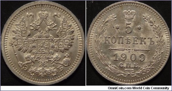 AR 5 kopeck 1909 SPB-EB