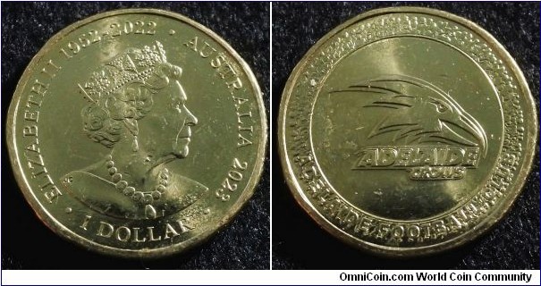 Australia 2023 1 dollar commemorating AFL - Adelaide Crow. NCLT. Found in circulation. 