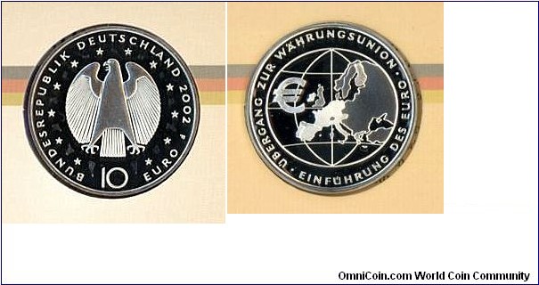 10 Euro 2002 F - Introduction of the Euro Currency.