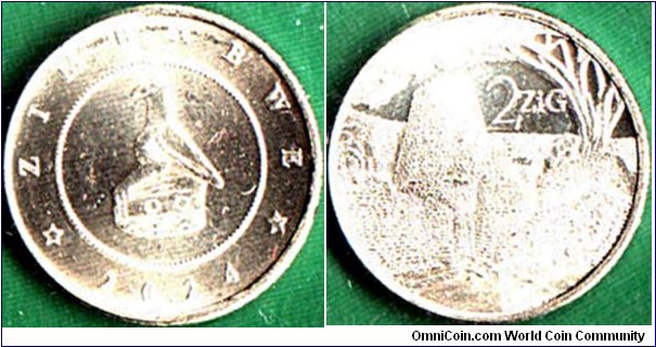 Zimbabwe 2024 2 ZiG.