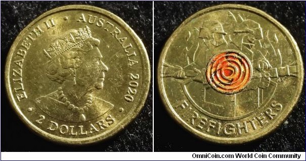 Australia 2020 2 dollars commemorating Firefighters. Seems to be rather uncommon. 