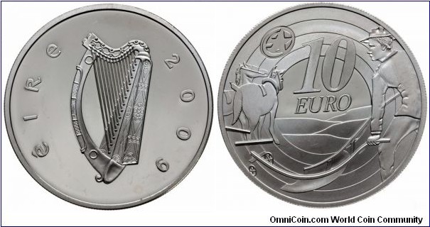 10 Euro 2009 - Ploughman Banknote.