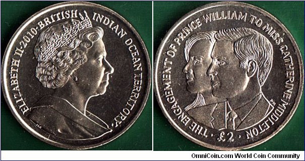 British Indian Ocean Territory 2010 PM 2 Pounds.

Royal Engagement.