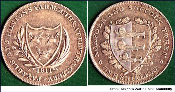 Yarmouth 1811 1 Shilling.