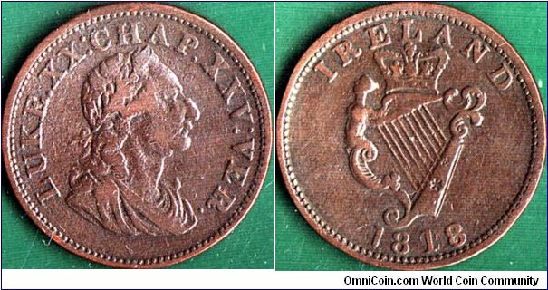 Ireland 1818 1 Penny.