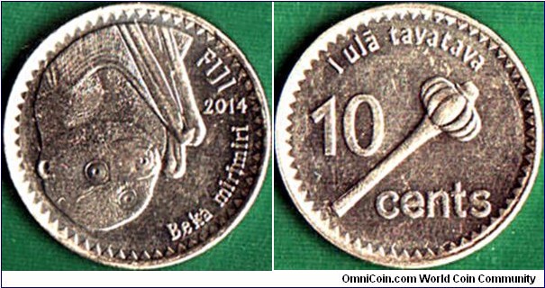 Fiji 2014 10 Cents.