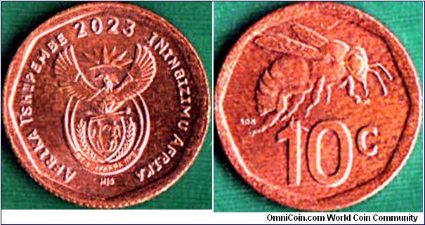 South Africa 2023 10 Cents.