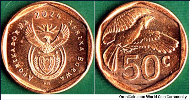 South Africa 2024 50 Cents.