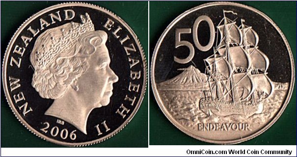 New Zealand 2006 50 Cents.