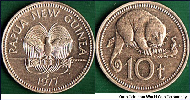 Papua New Guinea 1977 FM 10 Toea.