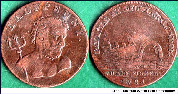 London 1794 1/2 Penny.

I. Fowler's.