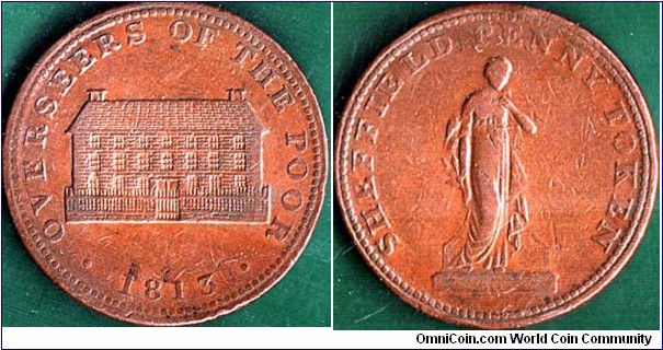 Sheffield 1813 1 Penny.

Overseers of the Poor.